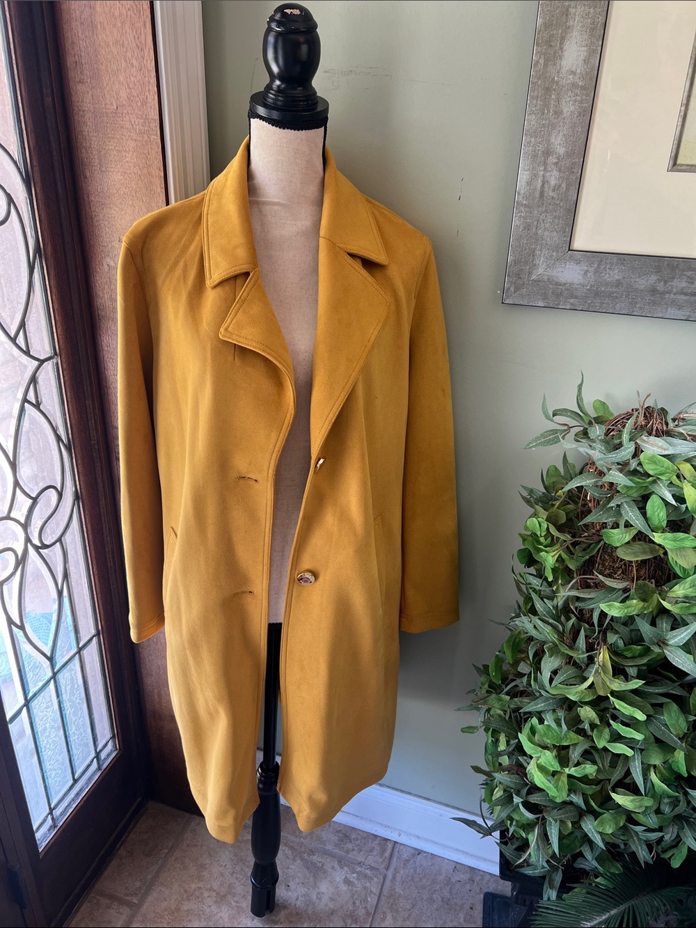 Kenneth Cole New York Golden Mustard Pea Coat